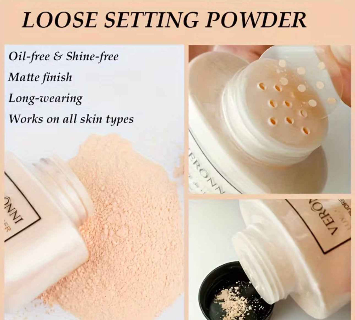 Matte Loose Setting Powder—lock in your look, crush shine, and conquer the day with long-lasting, flawless coverage.