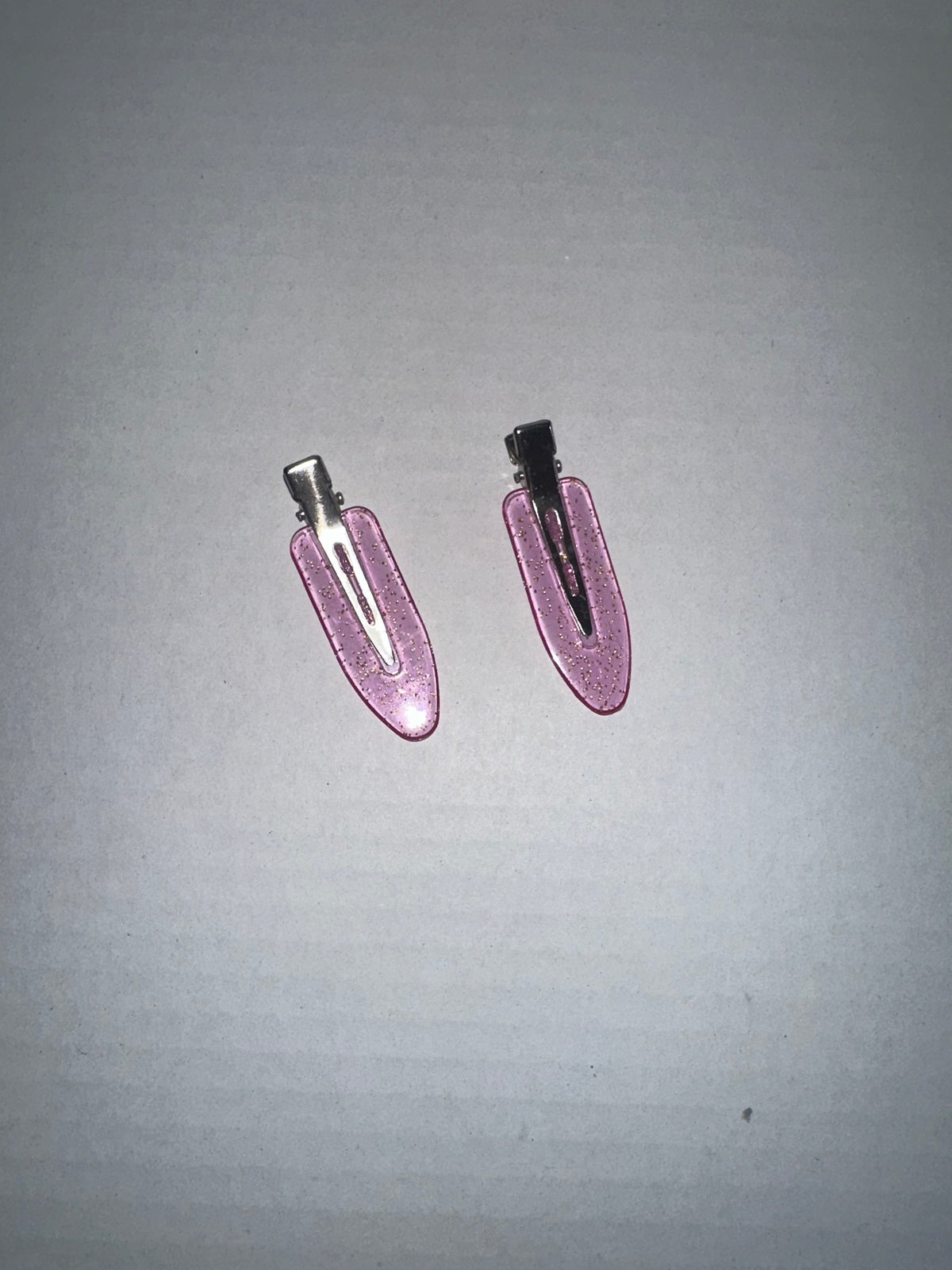 Sparkling transparent clips (2 for 1)