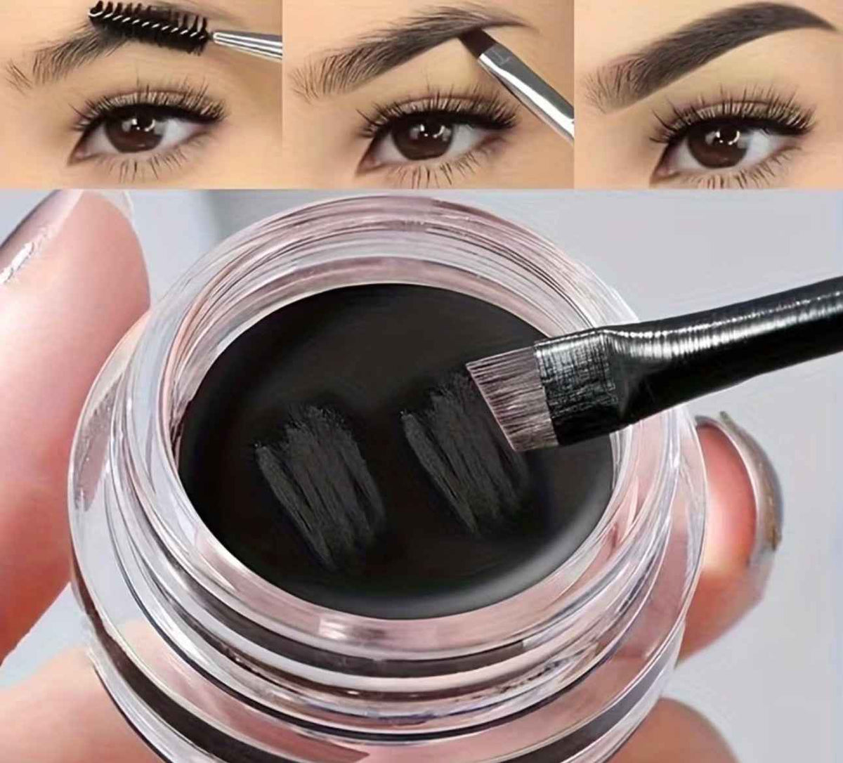 Waterproof matte eyebrow gel for sharpening and tinting your brows
