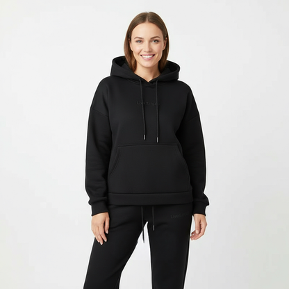 Winter New Thickened Fleece-Lined Pullover Hooded Sweat Women&