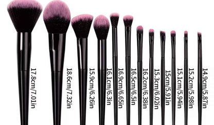 Black Pink Makeup Brushes Set
