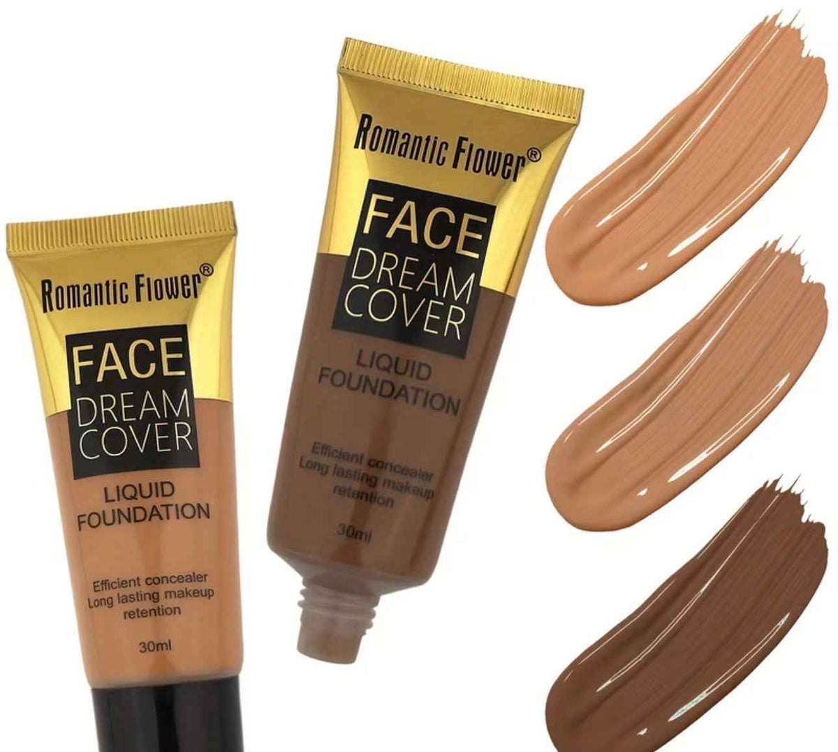 Waterproof, full-coverage foundation.