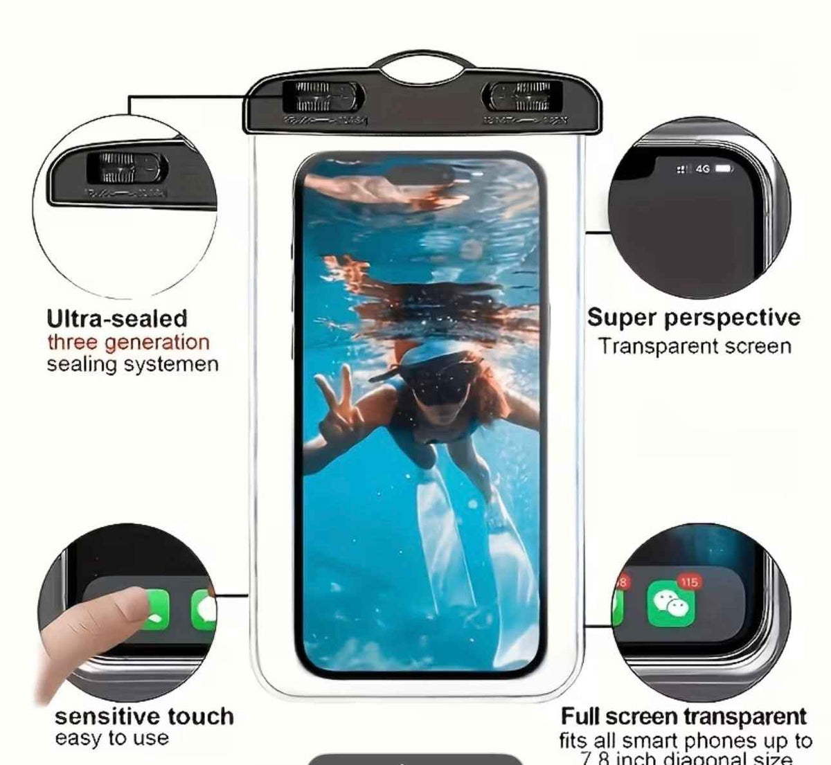 Phone pouches. Shield your phone underwater, on the beach, or during high-impact workouts.