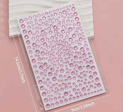 pink rhinestone stickers. Looks dazzling on your face.