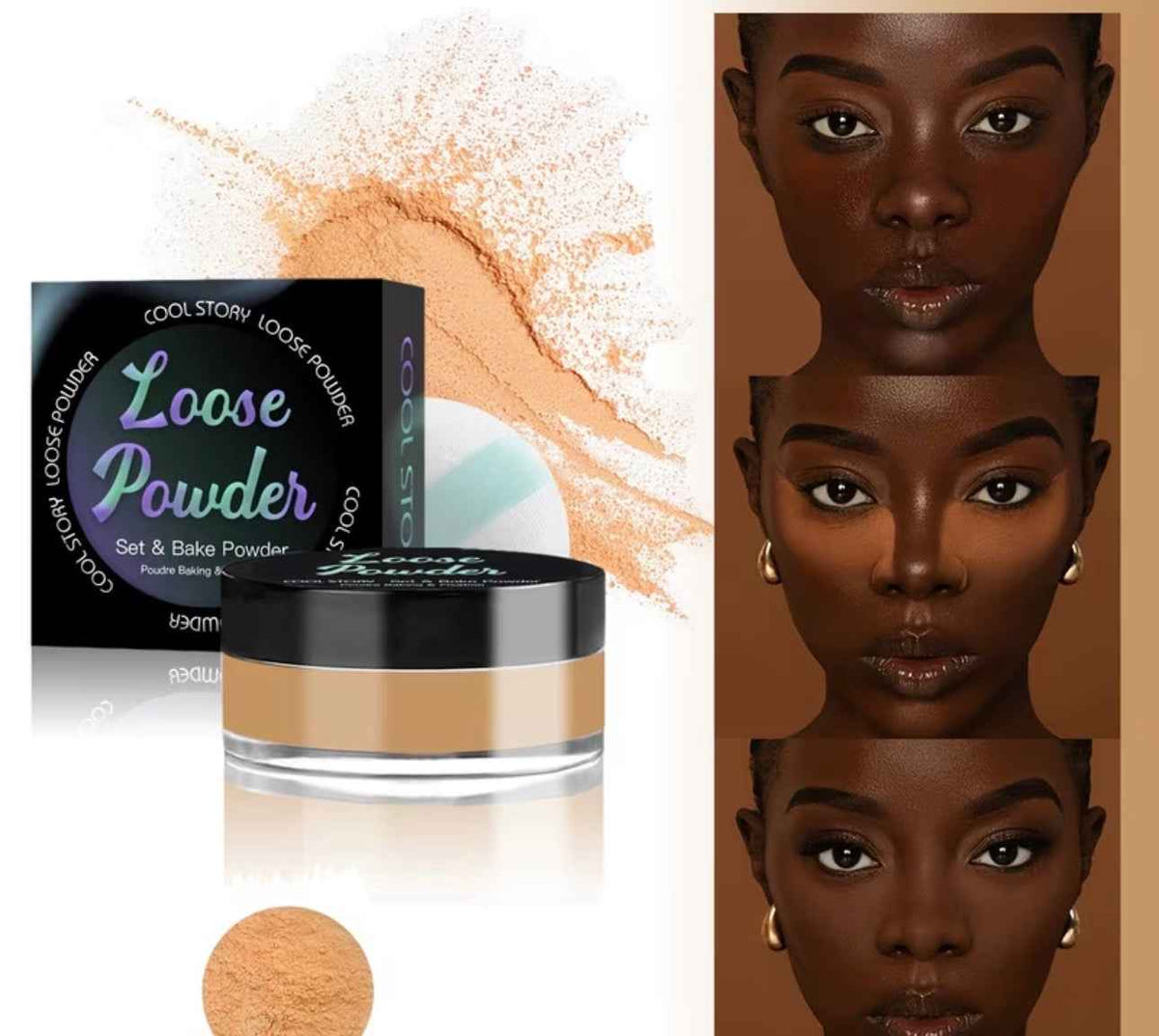 Loose Powder, Oil-Control and Setting Makeup, Pore-Blurring