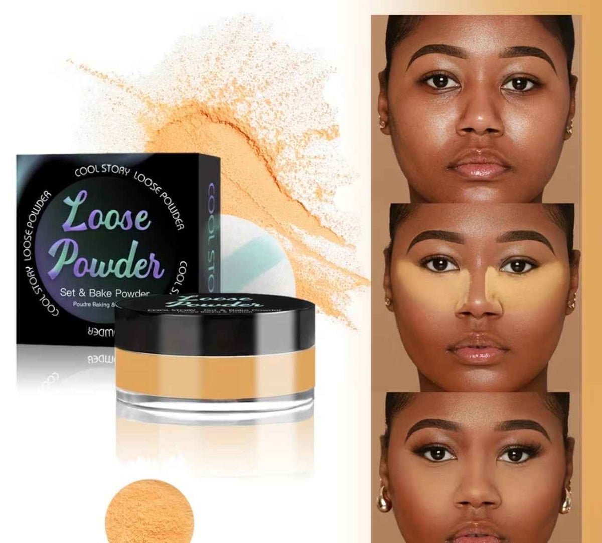 Loose Powder, Oil-Control and Setting Makeup, Pore-Blurring