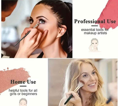 Khaki makeup brush set