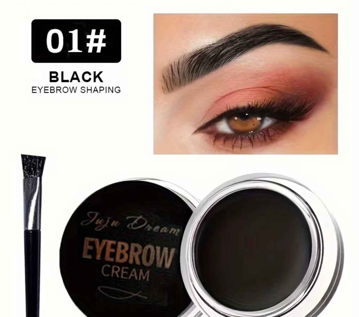 Waterproof matte eyebrow gel for sharpening and tinting your brows