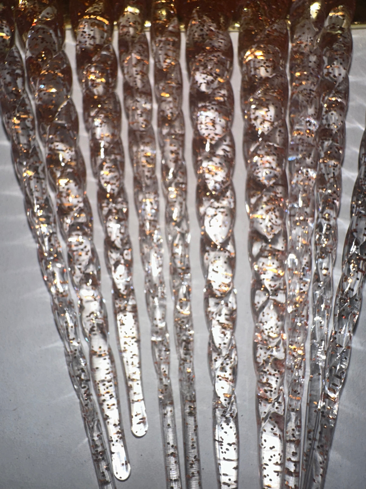 Crystal rose gold makeup brushes