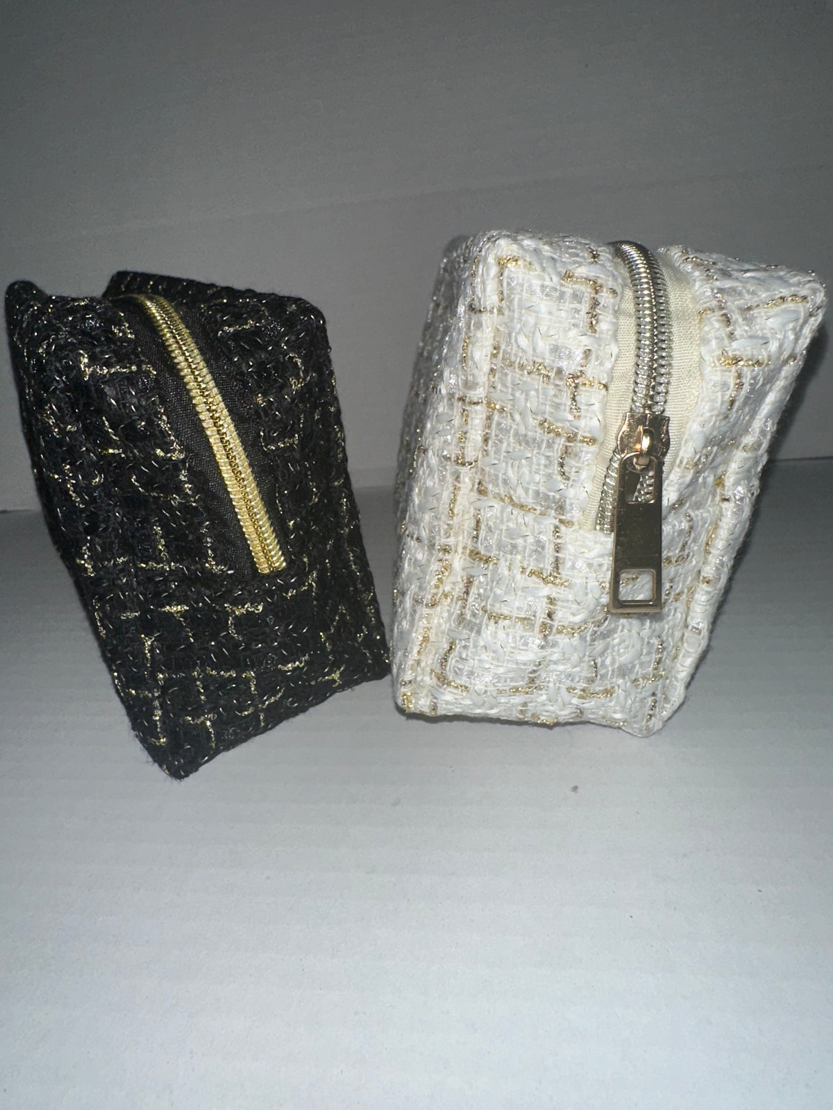 Pearl &amp; Charcoal Makeup Bags