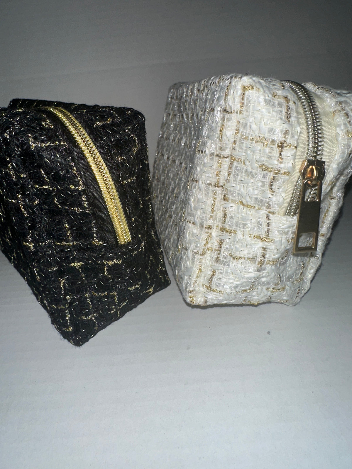 Pearl &amp; Charcoal Makeup Bags