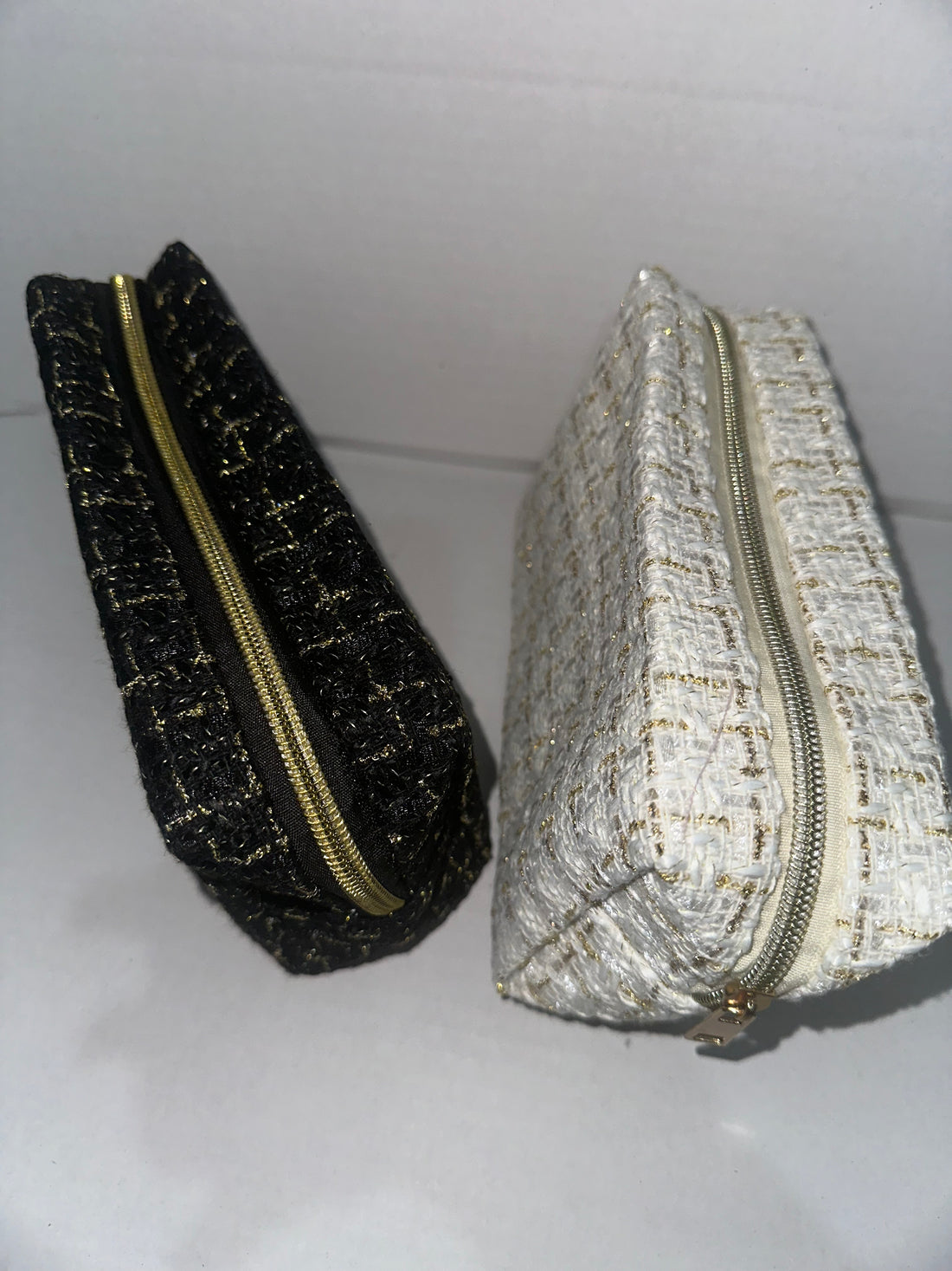 Pearl &amp; Charcoal Makeup Bags