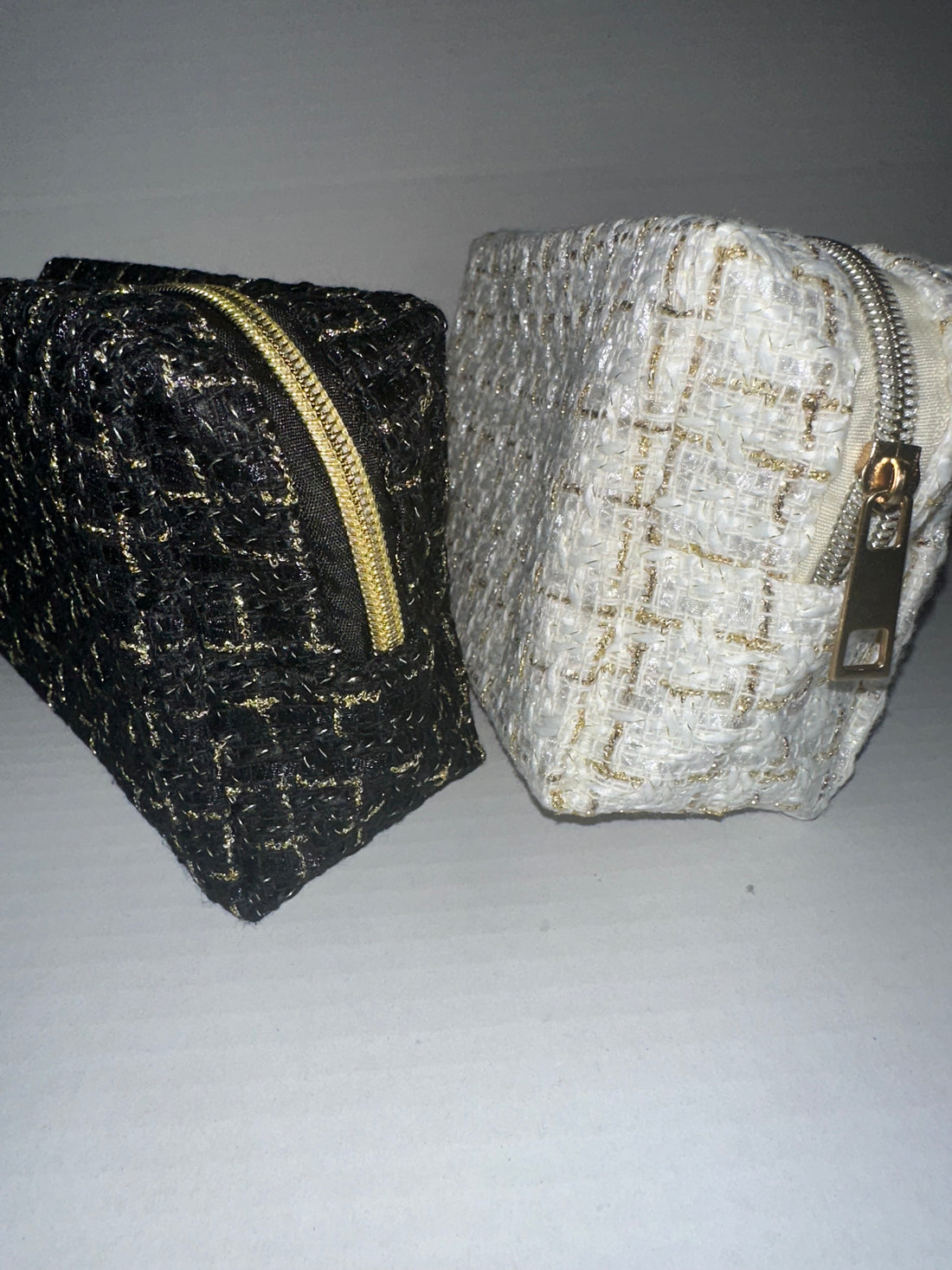 Pearl &amp; Charcoal Makeup Bags