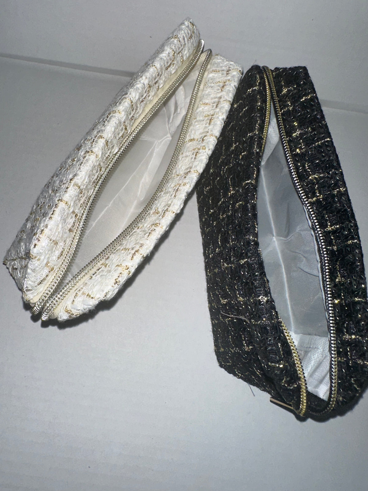 Pearl &amp; Charcoal Makeup Bags