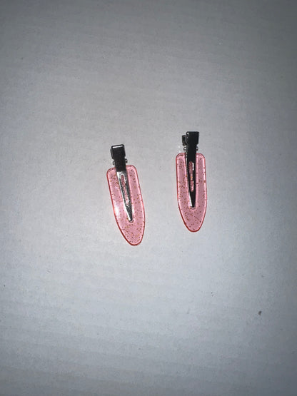 Sparkling transparent clips (2 for 1)