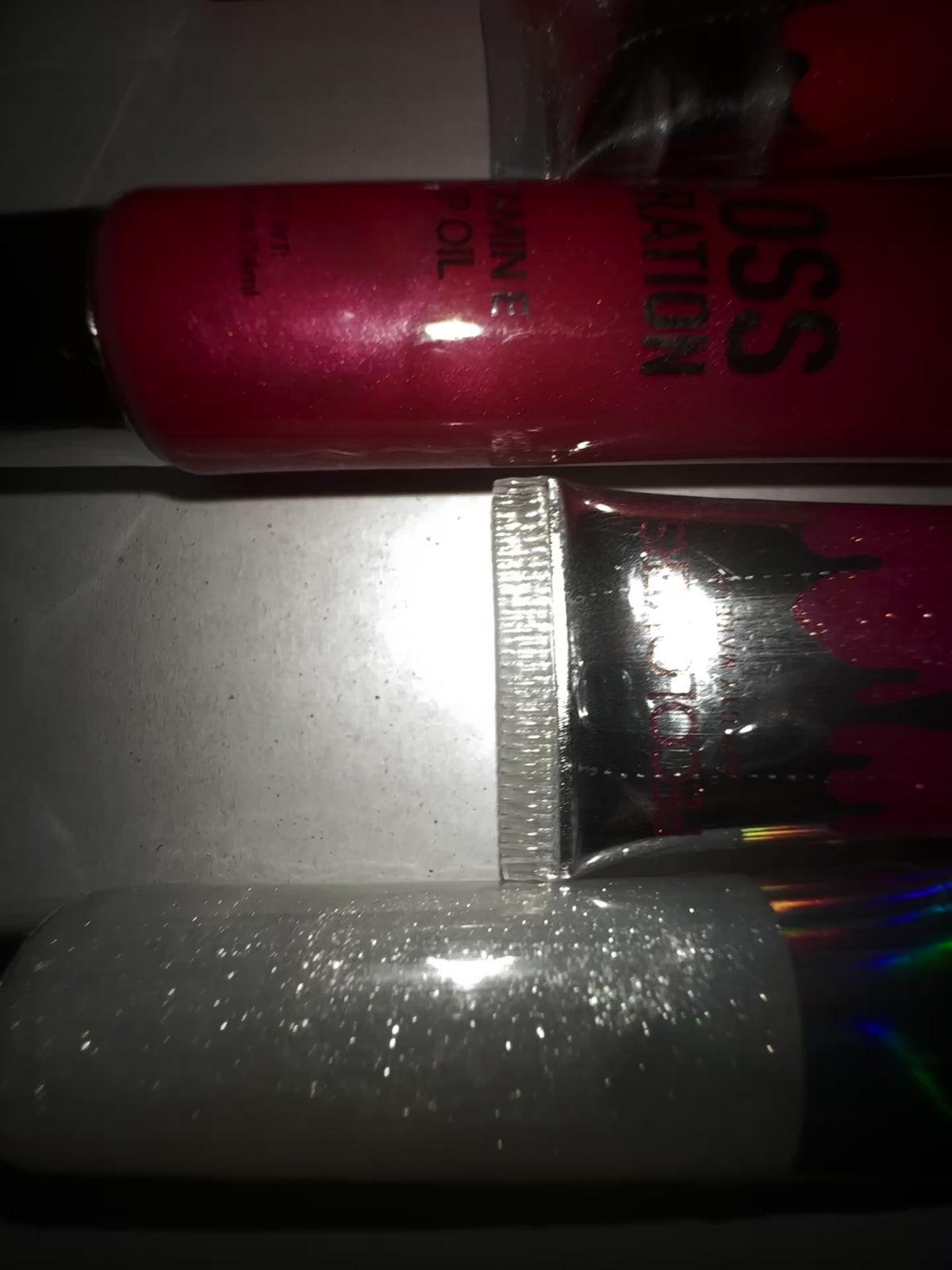 Lip oil gloss shimmer